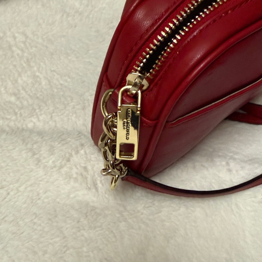 Karl Lagerfeld Red Crossbody Bag with Bow - Picture 5 of 6